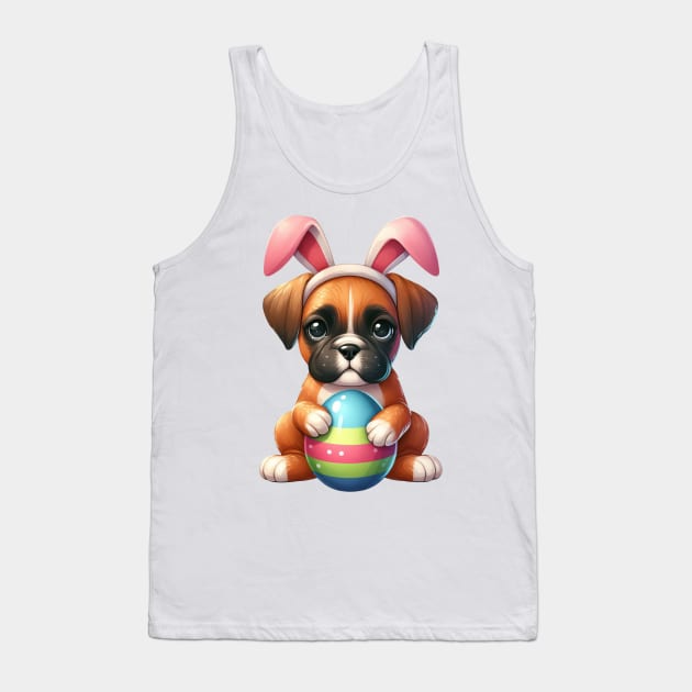 Easter Boxer Dog Tank Top by Chromatic Fusion Studio